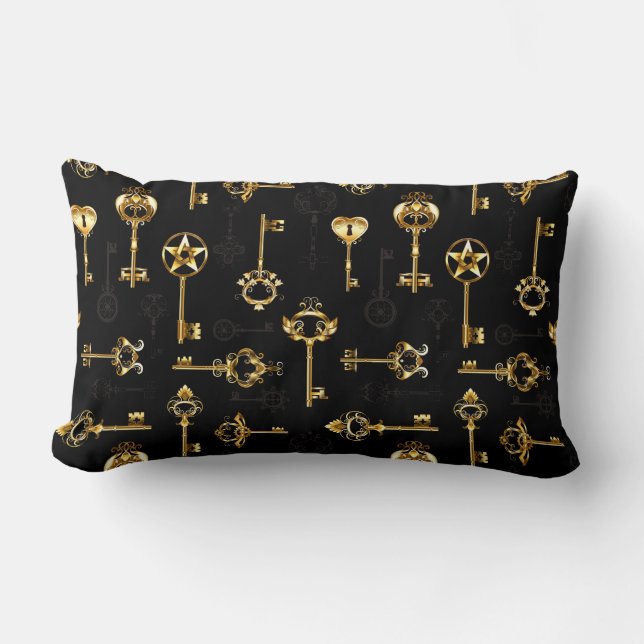 Coussin Rectangle Les Patters de Seamless avec Golden Keys (Recto)