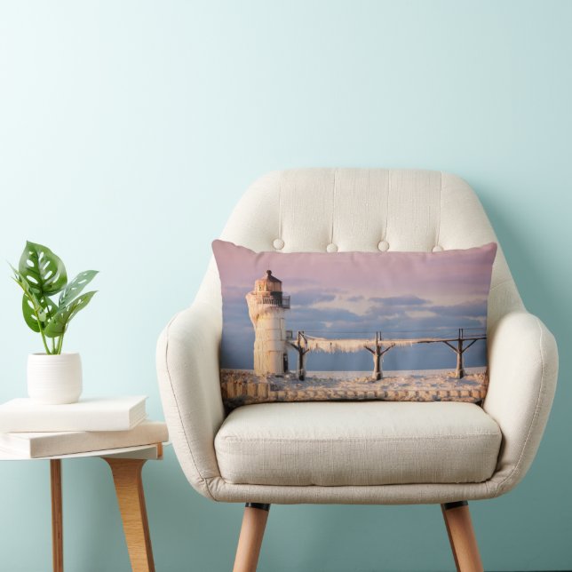 Coussin Rectangle Les phares | Le phare du lac Michigan (Chaise)