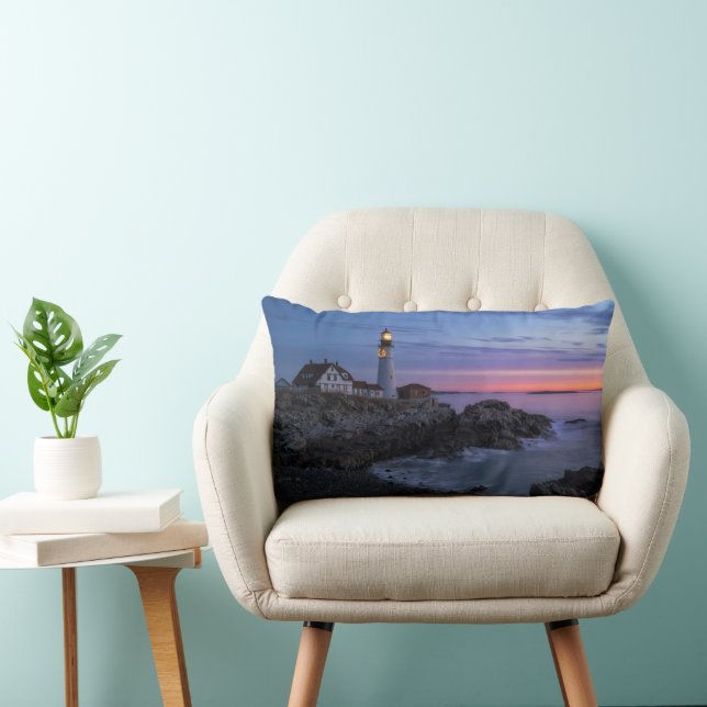 Coussin Rectangle Les phares | Phare du Cap Elizabeth Maine (Chaise)