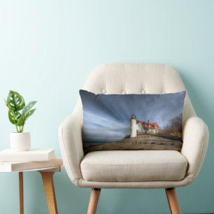 Coussin Rectangle Les phares Point Betsie Lake Michigan