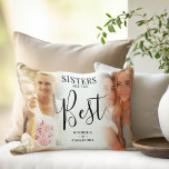 Coussin Rectangle Les "SISTERS" modernes sont les meilleurs garde-ph<br><div class="desc">Coussin soeur élégante, avec 2 photos personnalisées de votre choix, qui peut être téléchargé facilement à partir d'un ordinateur ou de votre téléphone, le texte "Soeurs sont les Meilleures" dans élégant script de calligraphie et nom(s). Fait un merveilleux cadeau personnalisé pour votre soeur ou vos soeurs. Le verso du coussin...</div>