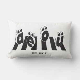 Coussin Rectangle « Les Umlauts™ qui traversent »