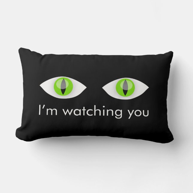 Coussin Rectangle Les yeux de chat (Recto)
