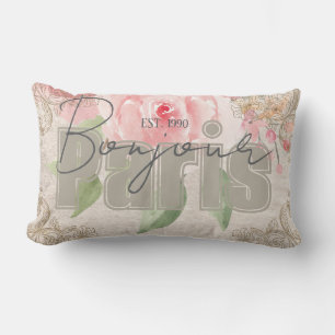 Coussin Rectangle Lettre élégante moderne Grunge Botanique Éfroité