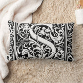 Coussin Rectangle Lettre S Monogramme médiéval Art Nouveau (Couverture)