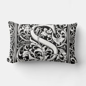 Coussin Rectangle Lettre S Monogramme médiéval Art Nouveau (Recto)