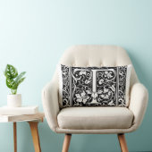 Coussin Rectangle Lettre T Monogramme Art Nouveau Médiéval (Chaise)