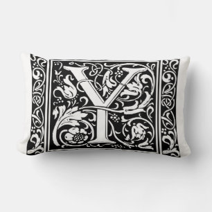 Coussin Rectangle Lettre Y Monogramme médiéval Art Nouveau