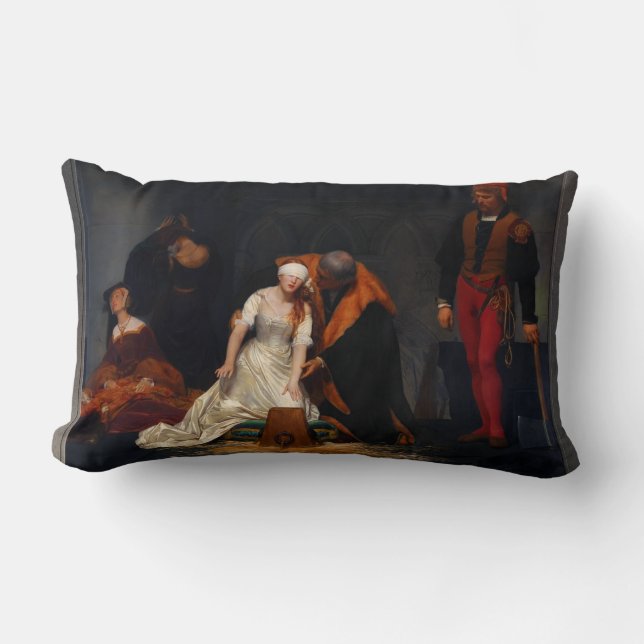 Coussin Rectangle L'exécution de Lady Jane Grey par Paul Delaroche (Recto)