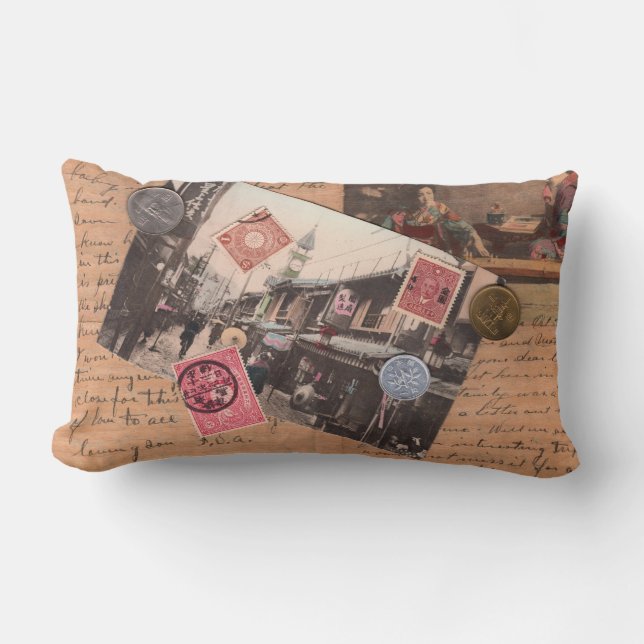 Coussin Rectangle L'Extrême Orient (Recto)