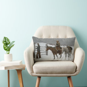 Coussin Rectangle L'extrémité de Remington "du cowboy. "