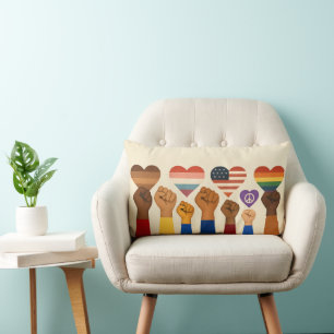 Coussin Rectangle Liberté et justice pour tous pour la liberté de pr