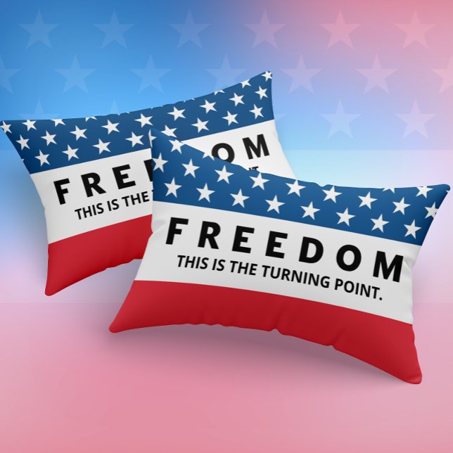 Coussin Rectangle Liberté Un Véritable Patriote (Créateur téléchargé)