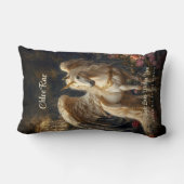 Coussin Rectangle Licorne ailée classique Cheval de conte de fée mag (Verso)