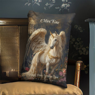 Coussin Rectangle Licorne ailée classique Cheval de conte de fées ma