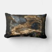 Coussin Rectangle Licorne Blanche Avec Ailes De Papillon Bleu Crèche (Recto)