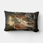 Coussin Rectangle Licorne Pegasus aux plumes roses, magie des bois (Verso)