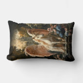 Coussin Rectangle Licorne Pegasus aux plumes roses, magie des bois (Recto)