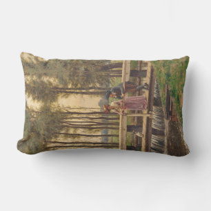 Coussin Rectangle Lieu de rencontre romantique (par Edmund Blair Lei