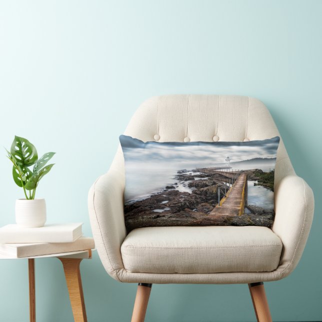 Coussin Rectangle Lighthouses | Grand Marais Lighthouse Minnesota (Chaise)
