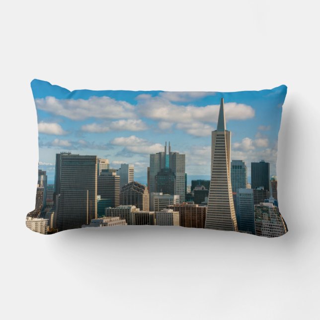 Coussin Rectangle Ligne aérienne du Financial District de San Franci (Recto)