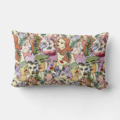 Coussin Rectangle Ligne de Contour moderne Dessin de Doodle art (Verso)