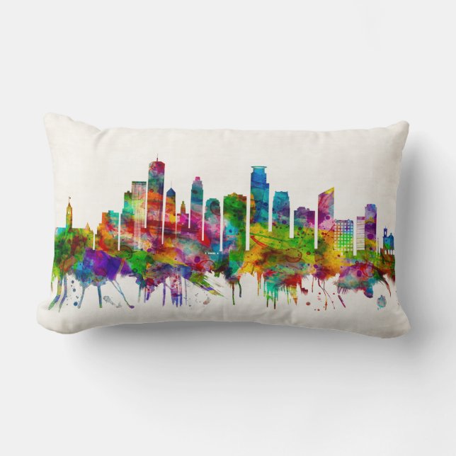Coussin Rectangle Ligne du Minneapolis (Recto)