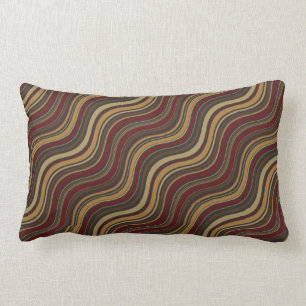 Coussin Rectangle Lignes onduleuses multicolores Lumbar de carreau