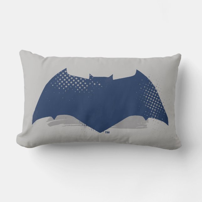 Coussin Rectangle Ligue de Justice | Symbole Batman de brosse et de  (Recto)