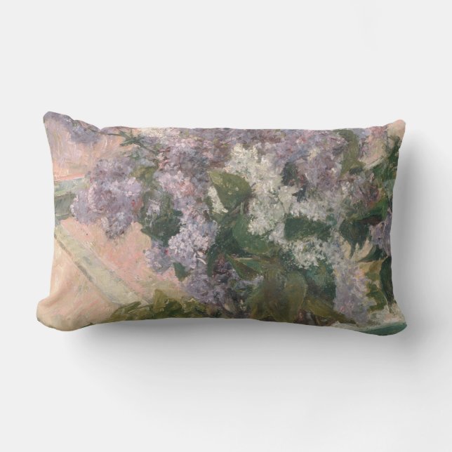 Coussin Rectangle Lilacs dans la fenêtre par Mary Cassatt Peintre am (Recto)