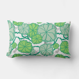 Coussin Rectangle Lily Pad Koi Poisson Motif Jeu d'oreiller