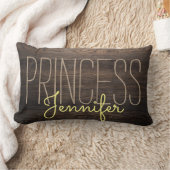 Coussin Rectangle L'IMPRIMANCE DE BOIS CHIC Rustique VOTRE NOM BEIGE (Couverture)