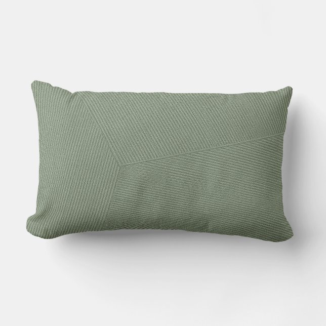 Coussin Rectangle Lines Sage Green (Recto)