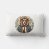 Coussin Rectangle Lion avec lunettes de soleil (Verso)