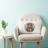 Coussin Rectangle Lion avec lunettes de soleil (Chaise)