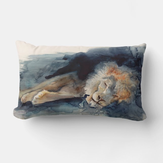 Coussin Rectangle lion de couchage (Recto)