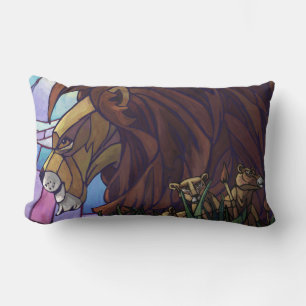 Coussin Rectangle Lion et petits