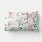 Coussin Rectangle Lis Blancs (Recto)