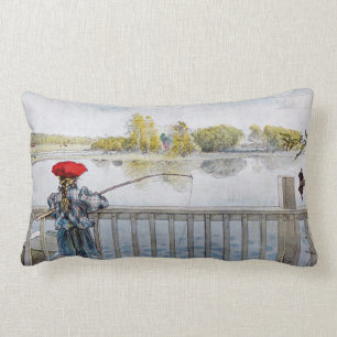 Coussin Rectangle Lisbeth Fishing par Carl Larsson