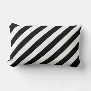 Coussin Rectangle Lisse-oreiller noir et blanc