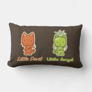 Coussin Rectangle Little Angel, Little Devil Cartoon Kitty Cat