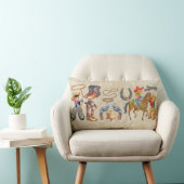 Coussin Rectangle Little Buckaroo Cowboy Ajouter le nom du garçon 2 (Chaise)