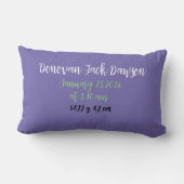 Coussin Rectangle Little Dragon natation stat violet vert aquarelle (Verso)