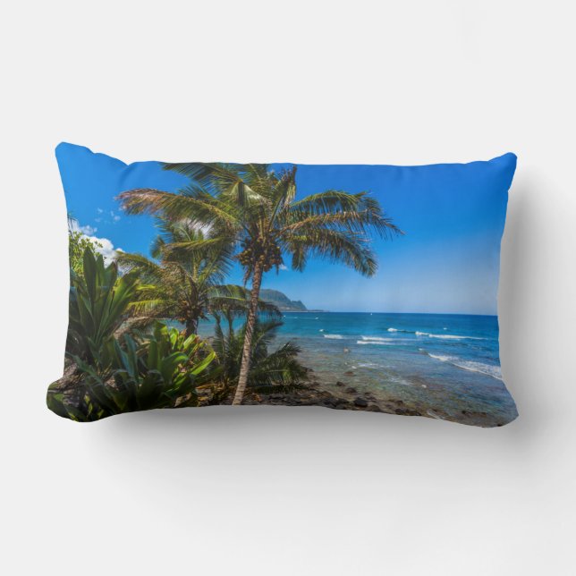 Coussin Rectangle Littoral tropical (Recto)
