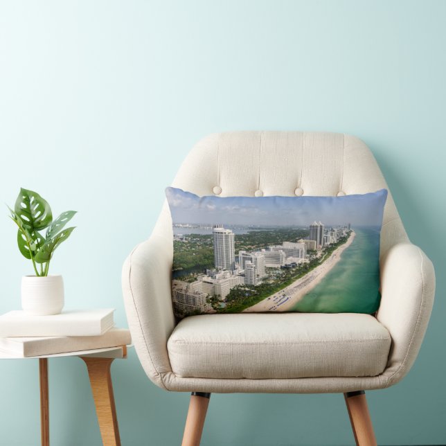 Coussin Rectangle Littoral | Urban Beach, Miami, Floride (Chaise)