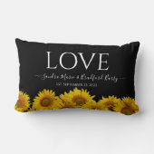 Coussin Rectangle LIVRE moderne Tournesol noir Mariage (Verso)