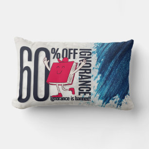 Coussin Rectangle Livre Rouge Fantaisiste Ignorance Interdite Coussi