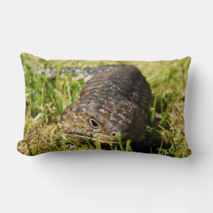 Coussin Rectangle Lizard De Langue Bleue, Whisperer D'Herbe,