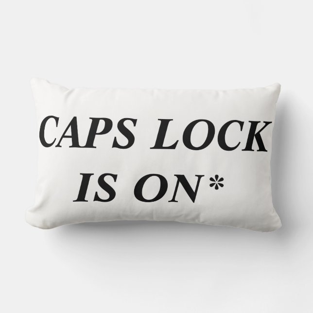 Coussin Rectangle LOCK casquette EST SUR* Drôle Lingo Ordinateur, (Recto)
