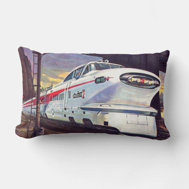 Coussin Rectangle Locomotive diesel d'aérotrain (Recto)
